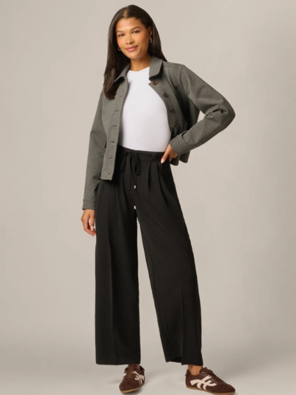 Adrianna Papell Women’s Airflow Woven Pant - Khaki Large